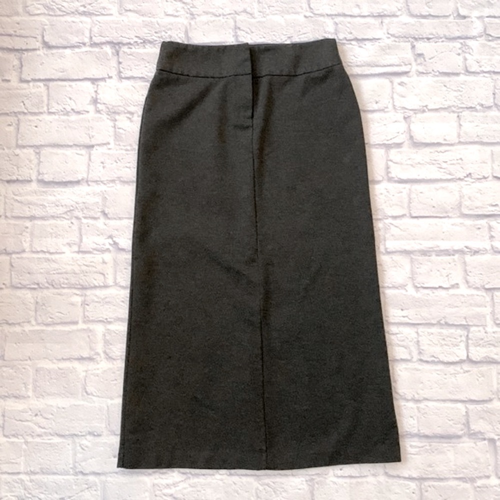 New York & Company Long Gray Knit Midi Skirt - Size Small